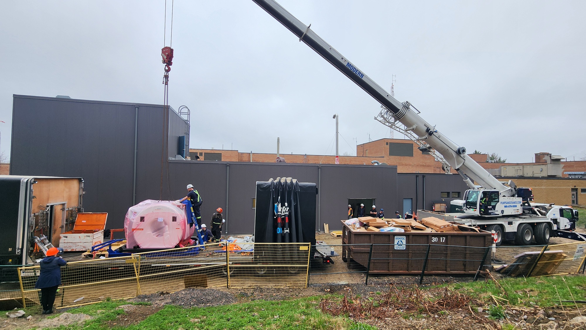 Unloading of Muskoka's new MRI machine